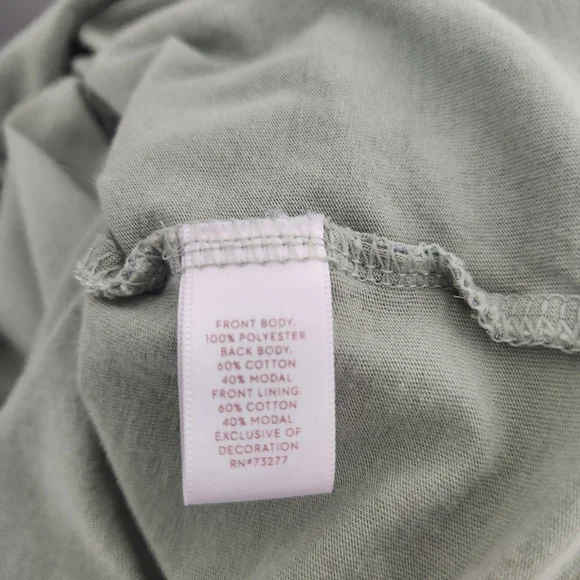 LC Lauren Conrad Green Floral Ruffle Sleeveless Blouse, size XL - Picture 6 of 7